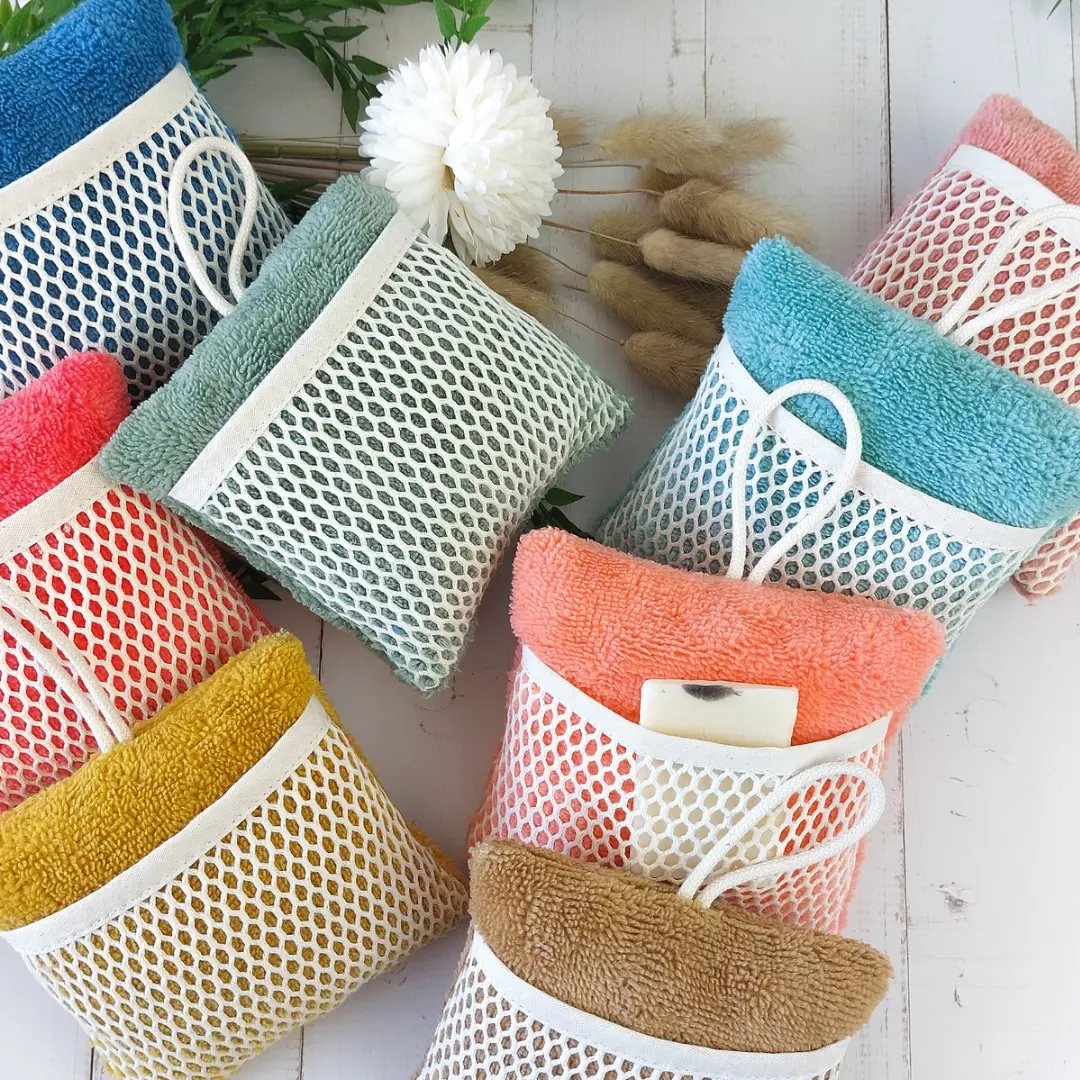 Eponge-savon-filet-savon-marine-et-sa-machine-création-artisanale-fabrication-française-Bretagne-made-in-france