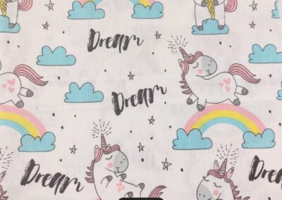 Dream. Tissu éco-responsable, testé et certifié sans substance nocive et respectueux de l'environnement.