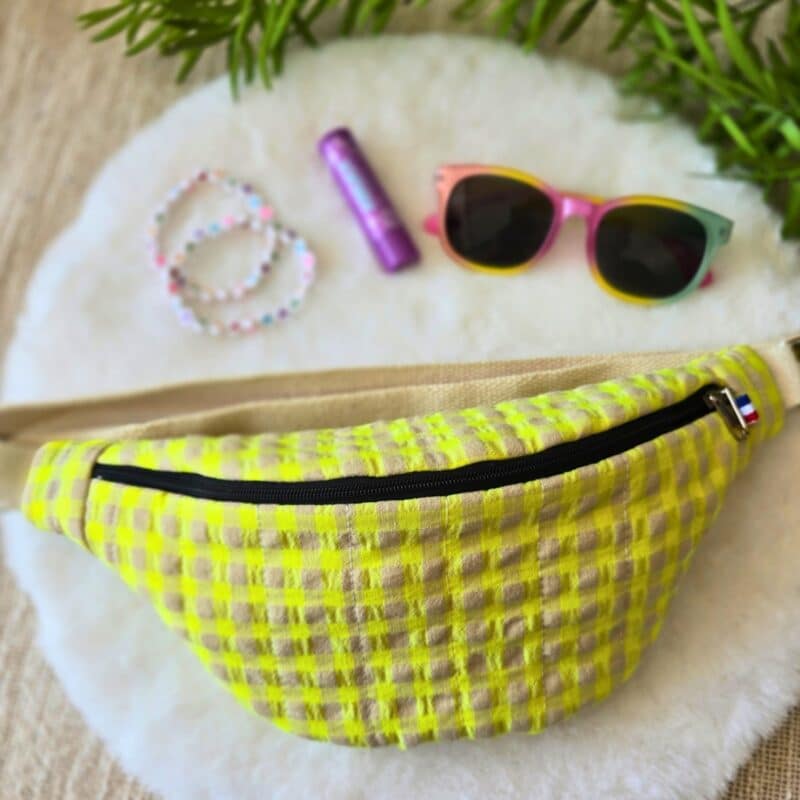 banane enfant vichy jaune fluo