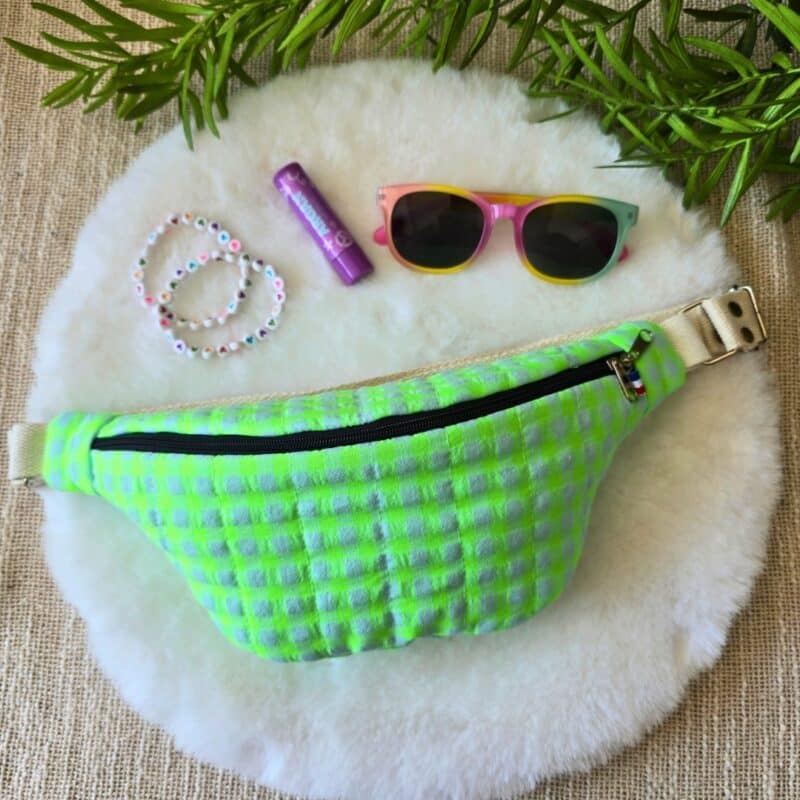 banane enfant vichy vert fluo