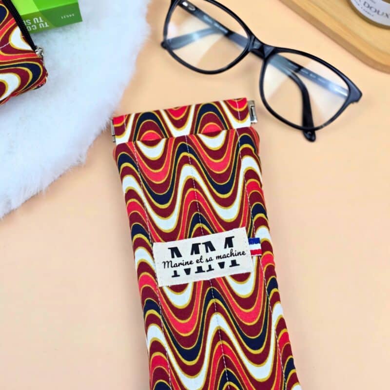 etui pour lunettes Groovy rouge