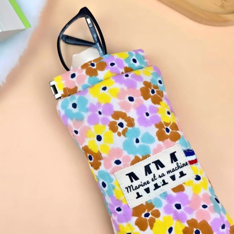 etui pour lunettes pansy pastel