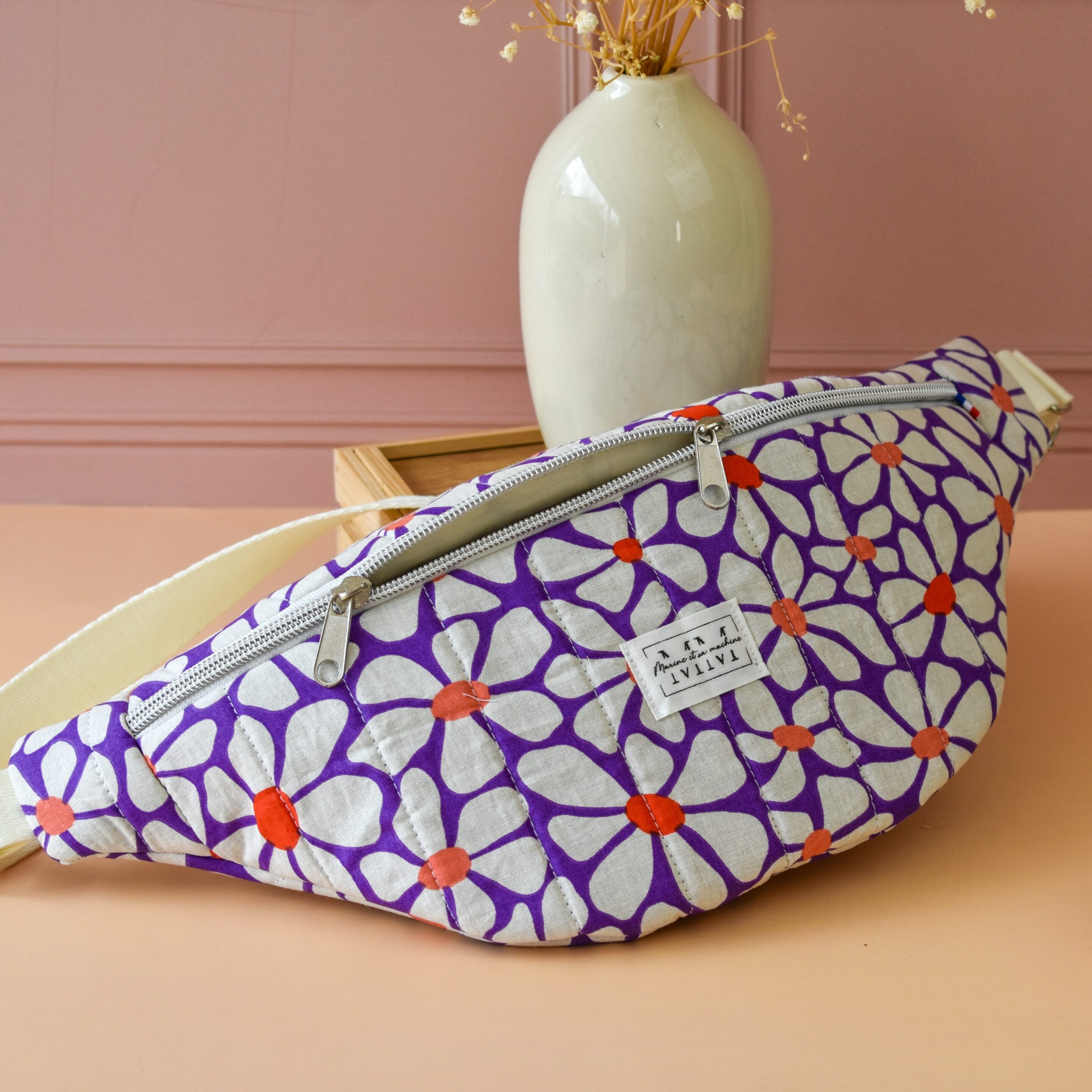 Banane femme - sac à main banane femme - Fait main - Marine et sa machine