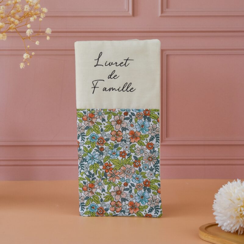 Couverture livret de famille - Protege livret de famille - Fait main - Bretagne - Marine et sa machine