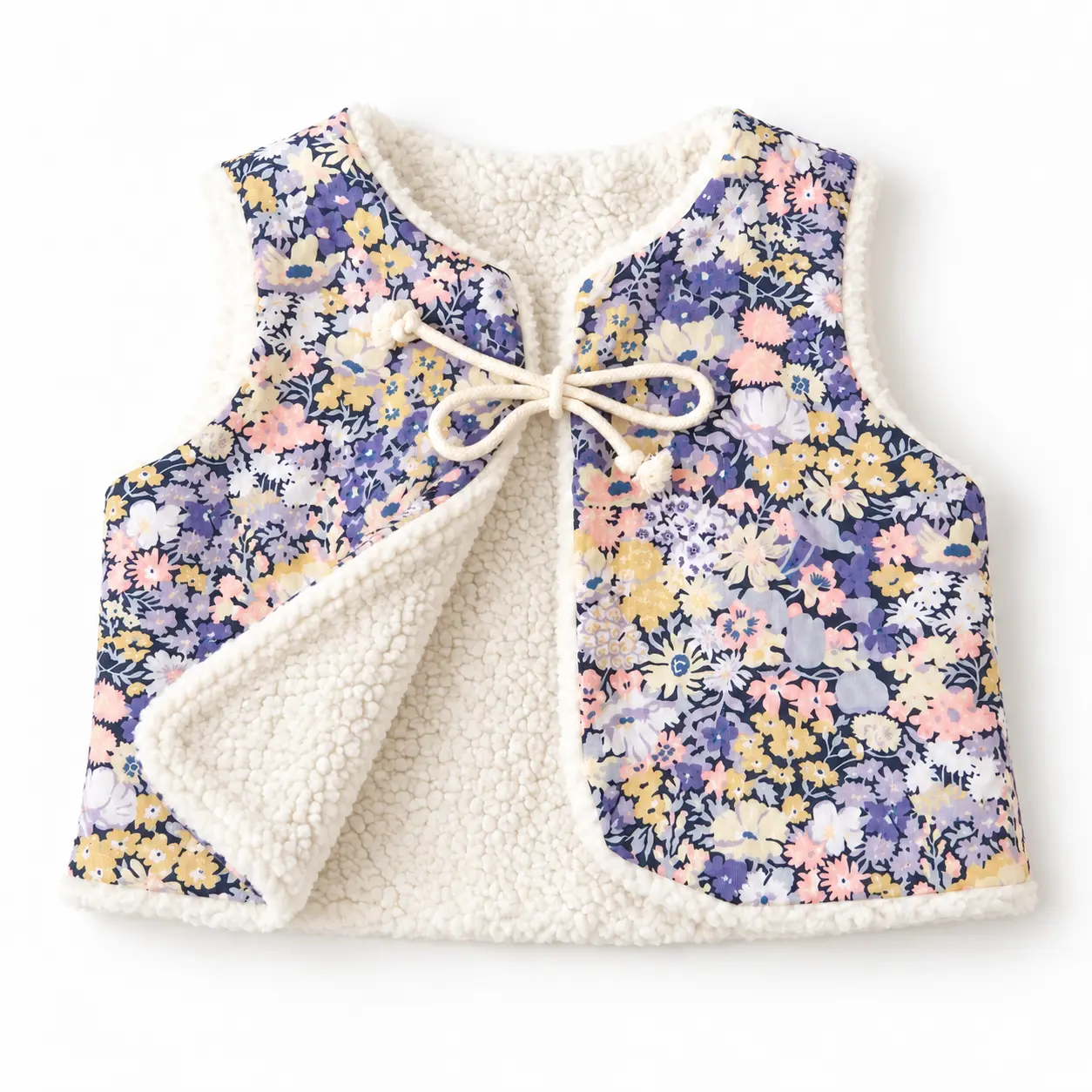 Gilet sans manche bébé réversible - matière