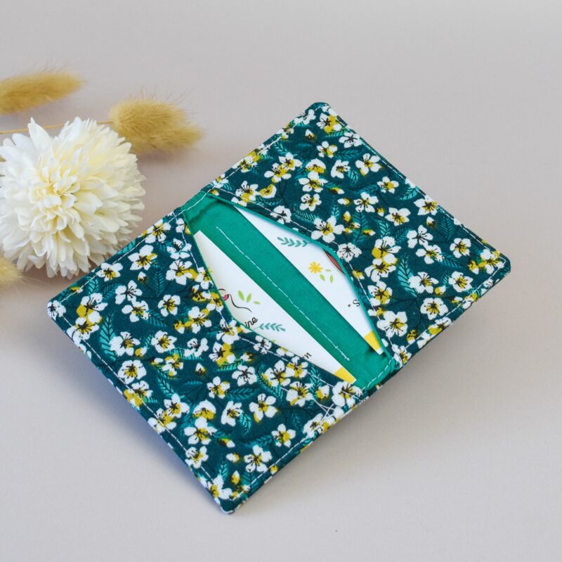 porte carte en tissu porte carte femme fait main bretagne marine et sa machine