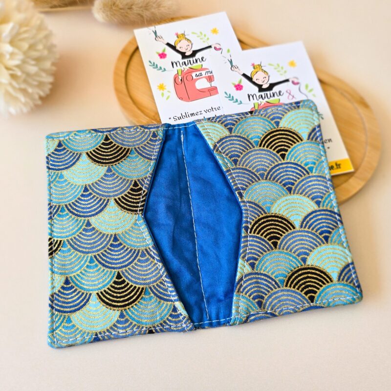 porte carte en tissu porte carte femme fait main bretagne marine et sa machine