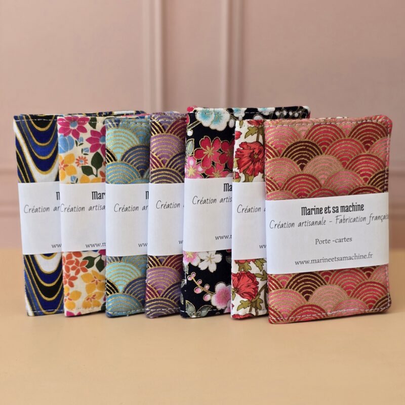 porte carte en tissu porte carte femme fait main bretagne marine et sa machine