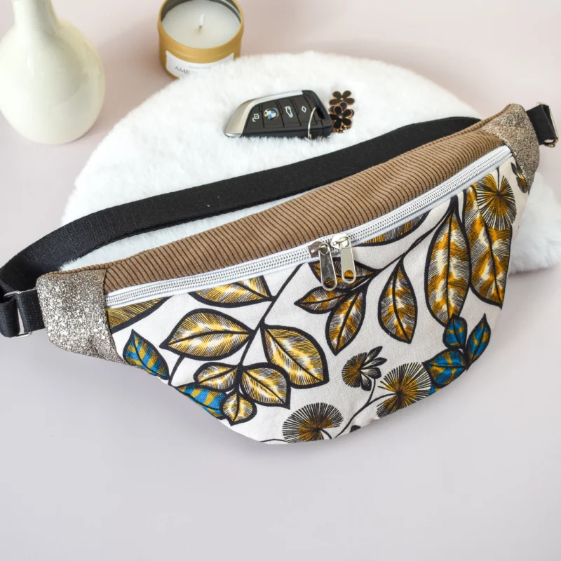 sac banane femme tendance beige et marron - Marine et sa machine