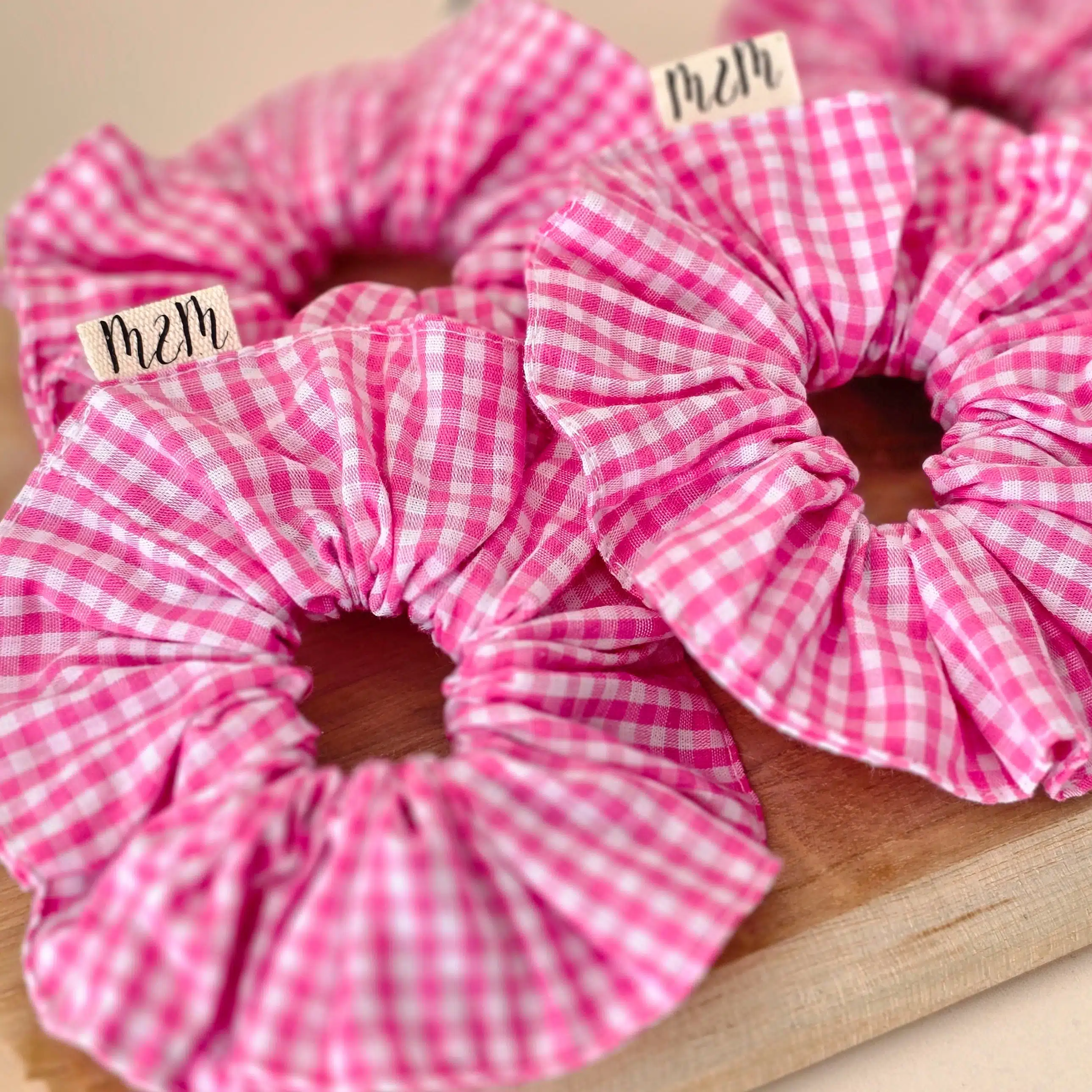 Chouchou rose fait main