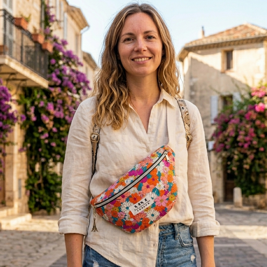 Sac banane pour femme - Marine et sa machine
