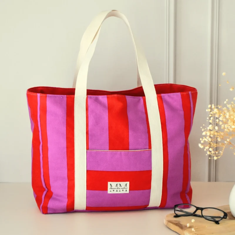 Sac cabas en tissu grand format pratique
