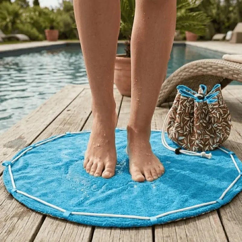 Tapis de piscine pieds au sec coffee - présentation