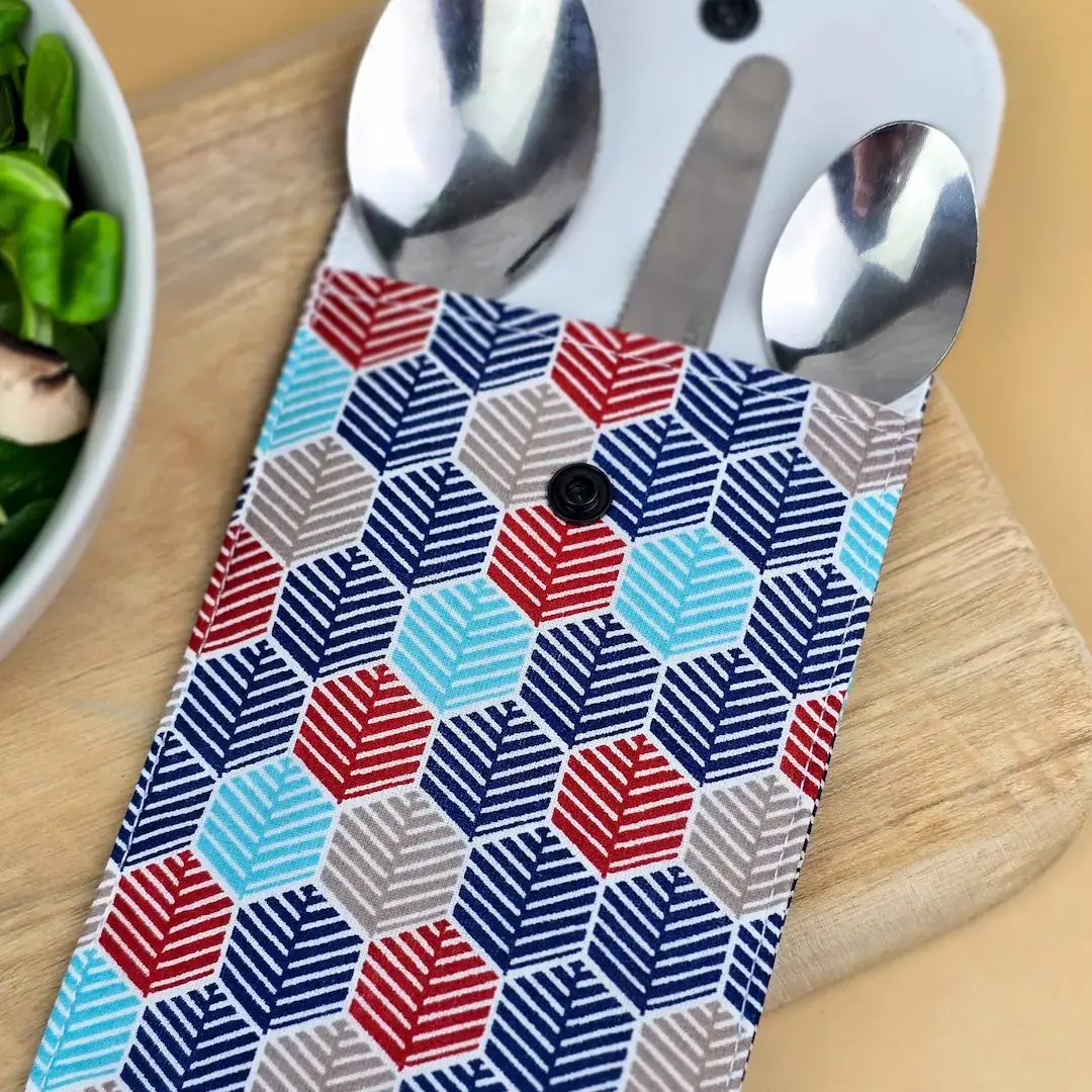 Etui a couvert floki bleu ouvert