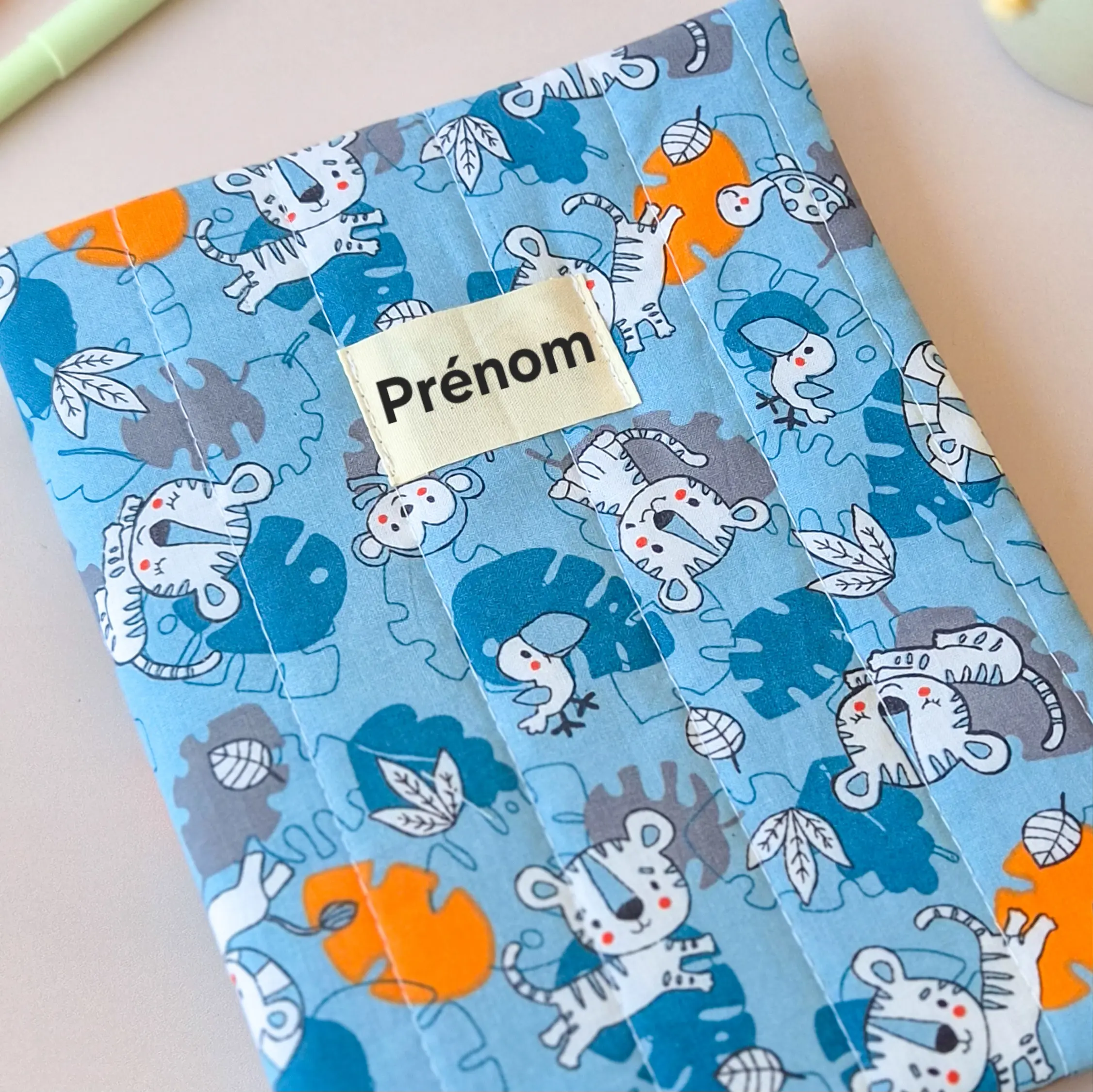 Protège cahier lionceau avec prénom