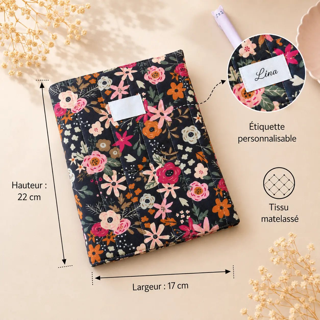 Protège cahier Olga personnalisable