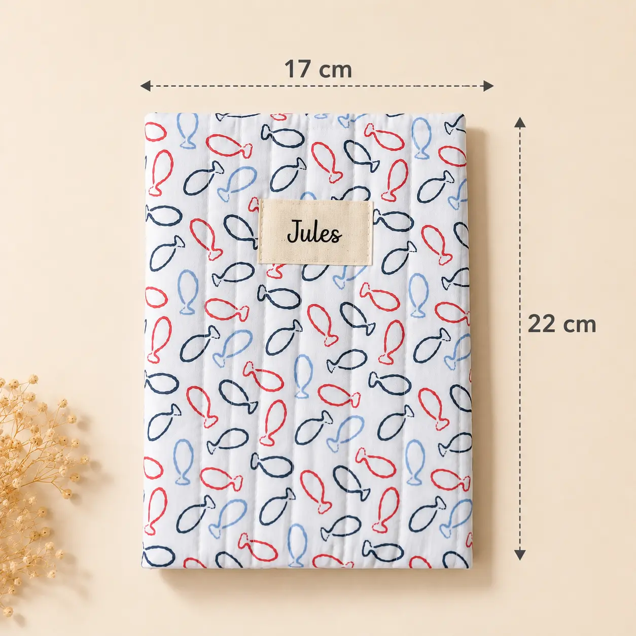 Protège cahier poisskaï - dimensions