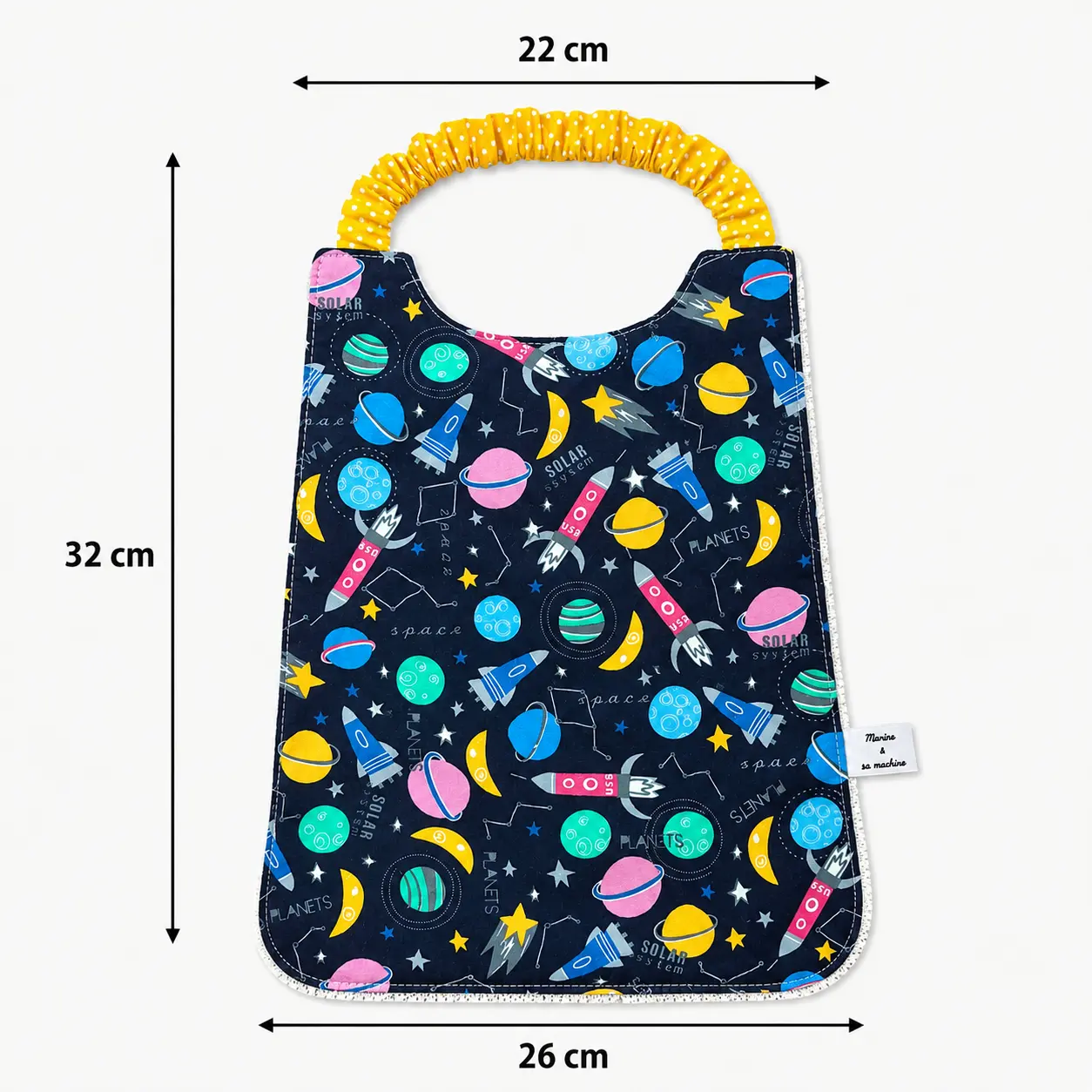 serviette élastique maternelle garçon - dimensions