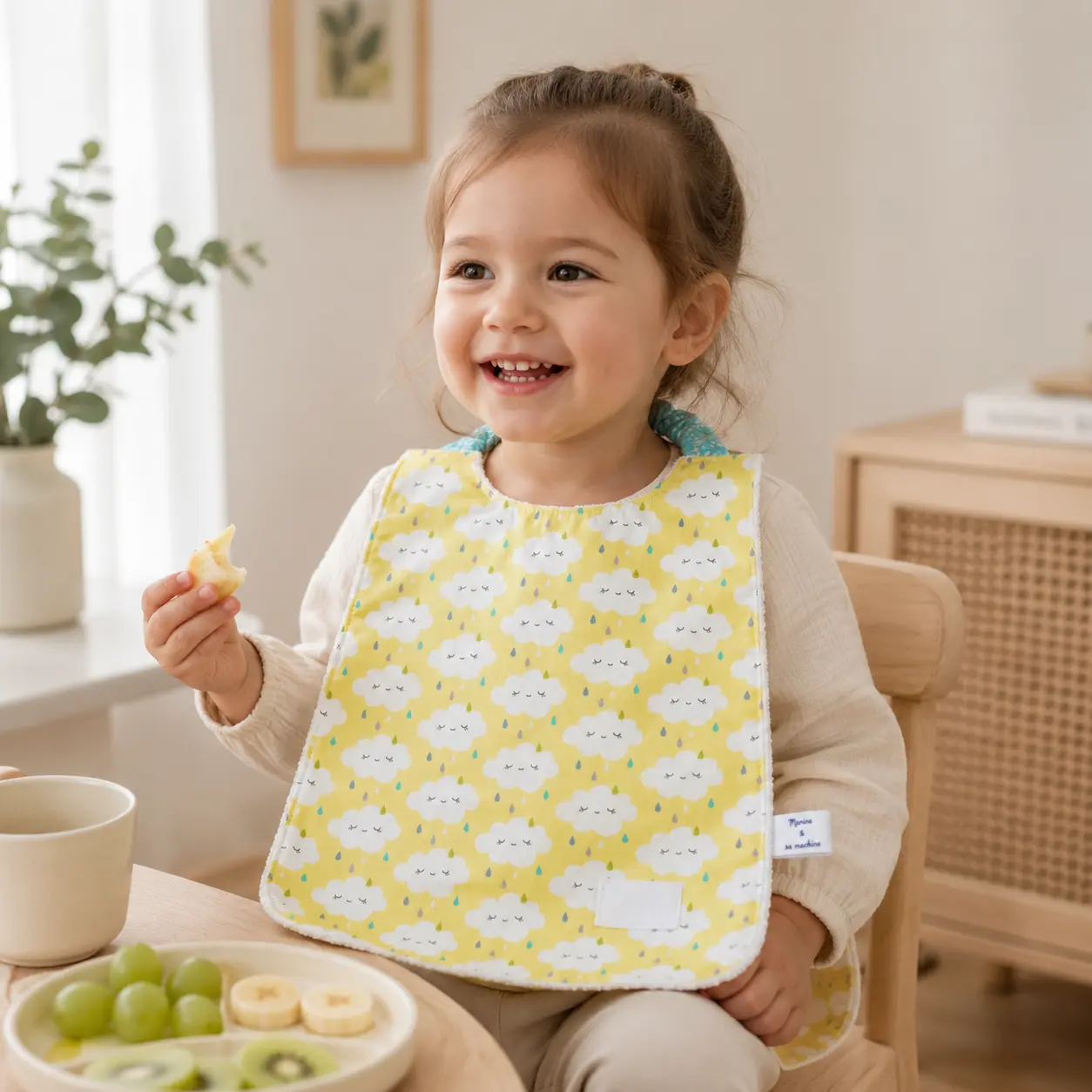 Serviette élastique maternelle nuage
