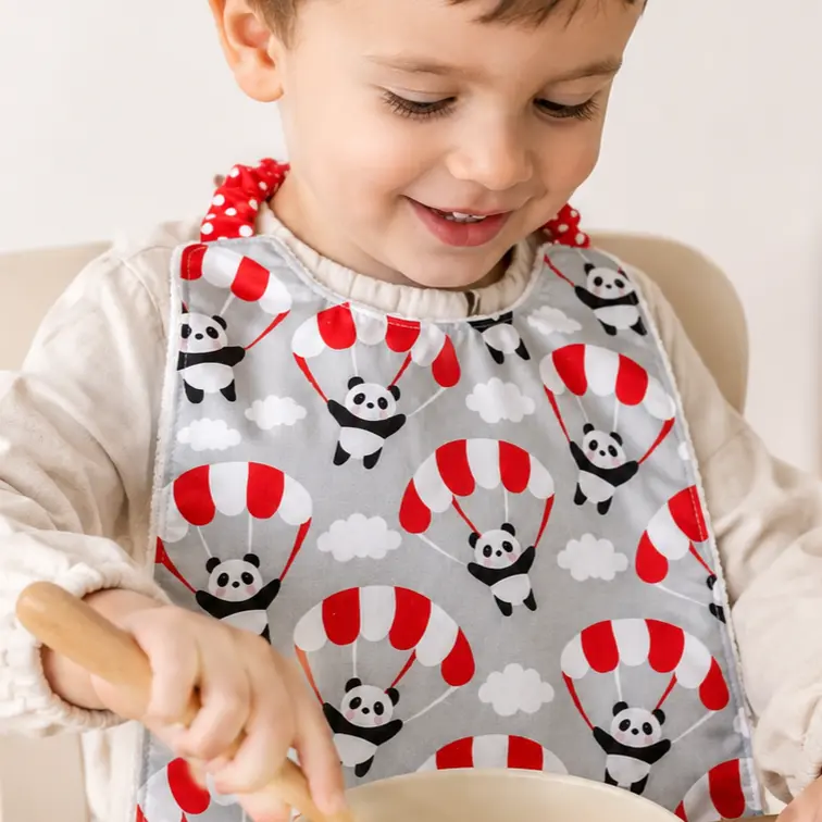 Serviette élastique maternelle panda - Serviette élastique