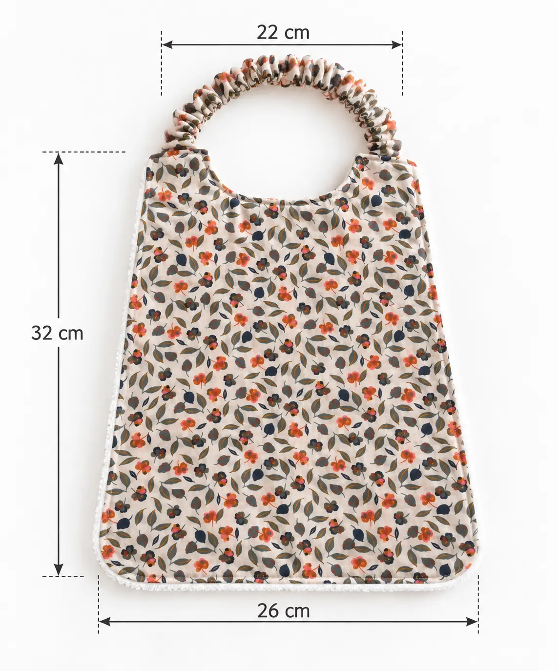 Serviette elastique maternelle bohème - dimensions