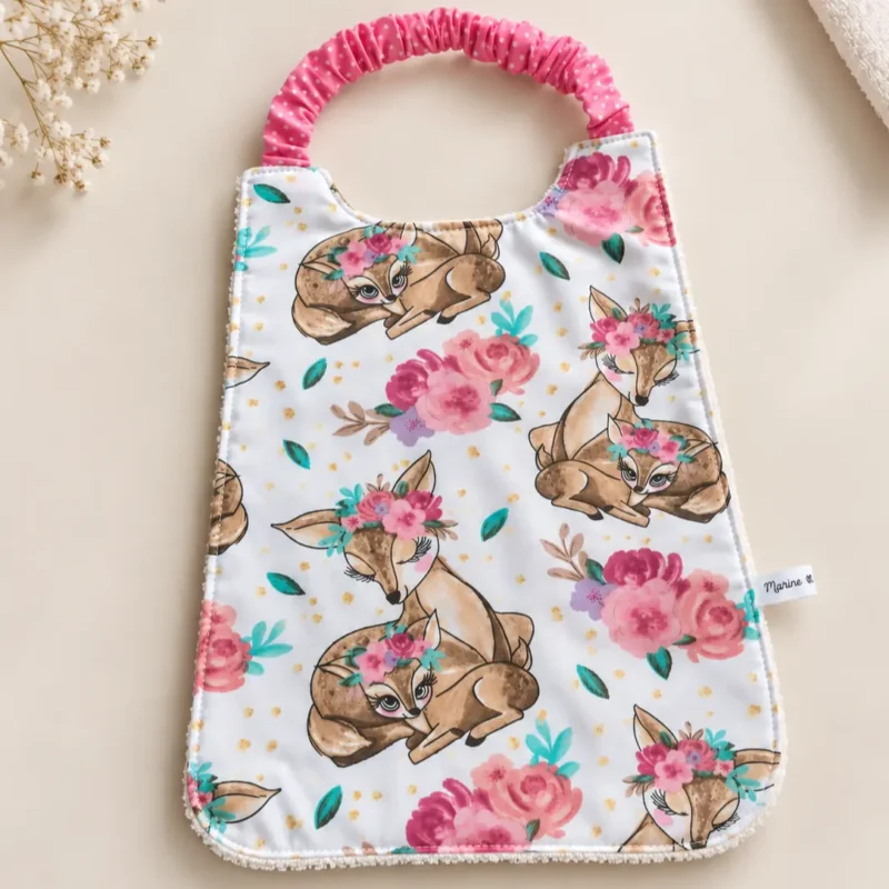 Serviette elastique maternelle fille
