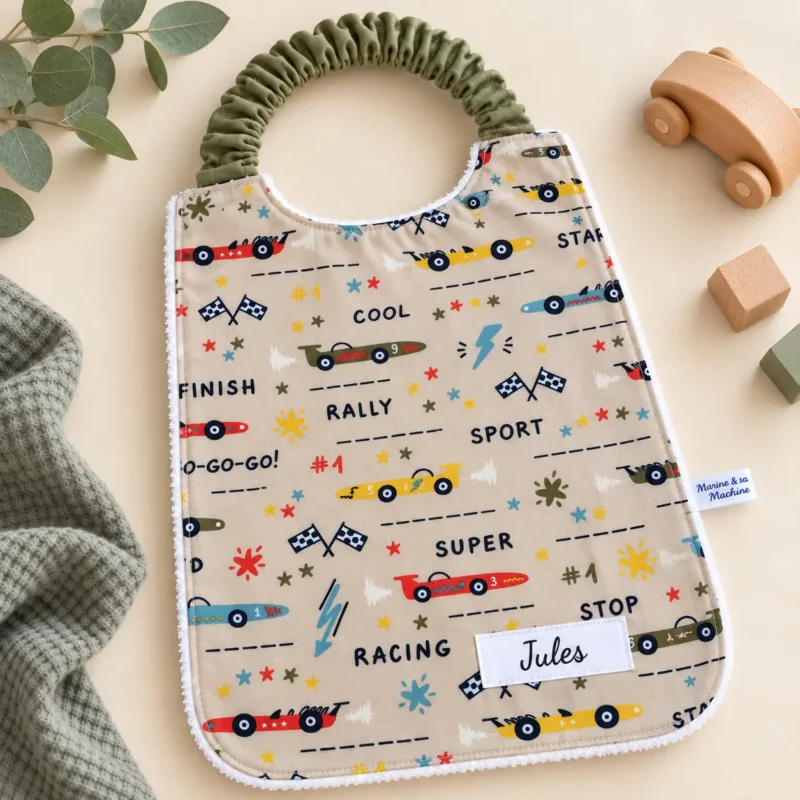 Serviette elastique maternelle voiture -détail